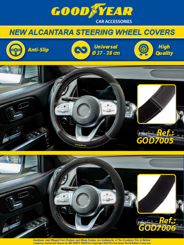 GOODYEAR ALCANTARA STEERING WHEEL COVERS